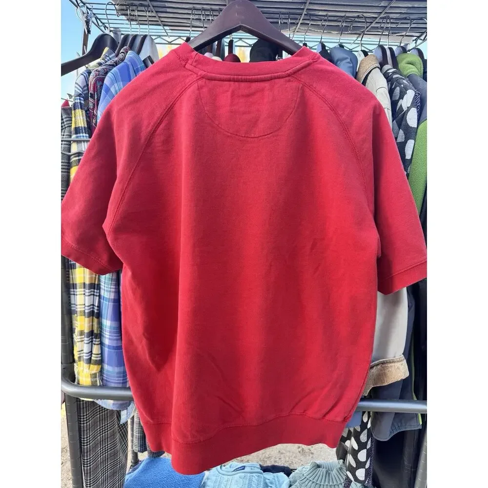 OHIO STATE UNIVERSITY Buckeyes Sweatshirt L Men's Red Short Sleeve IZOD - Picture 5 of 5